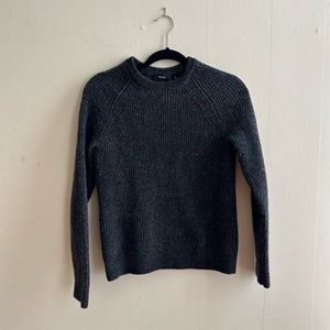 Theory 100% merino wool dark grey sweater